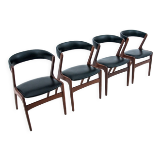 Set of four Moel T21 Fire chairs by Korup Stolefabrik Denmark 1960s