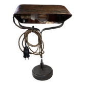 Industrial Art Deco desk lamp in copper & cast iron - 1930 (Unique)