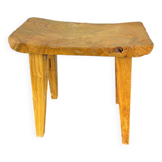 Rectangular wooden stool
