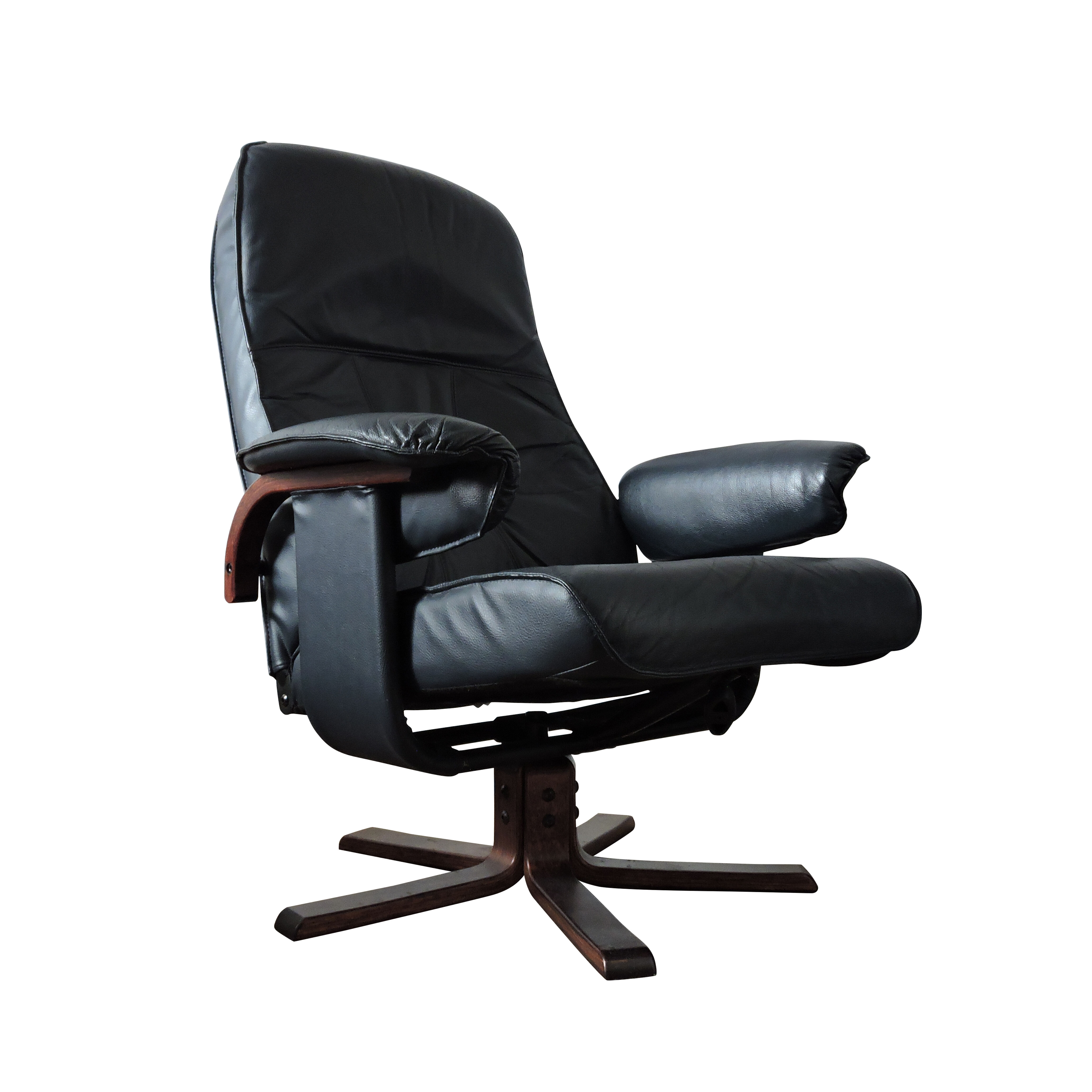 Fauteuil pivotant & ottoman de Unico