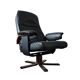 Fauteuil pivotant & ottoman de Unico