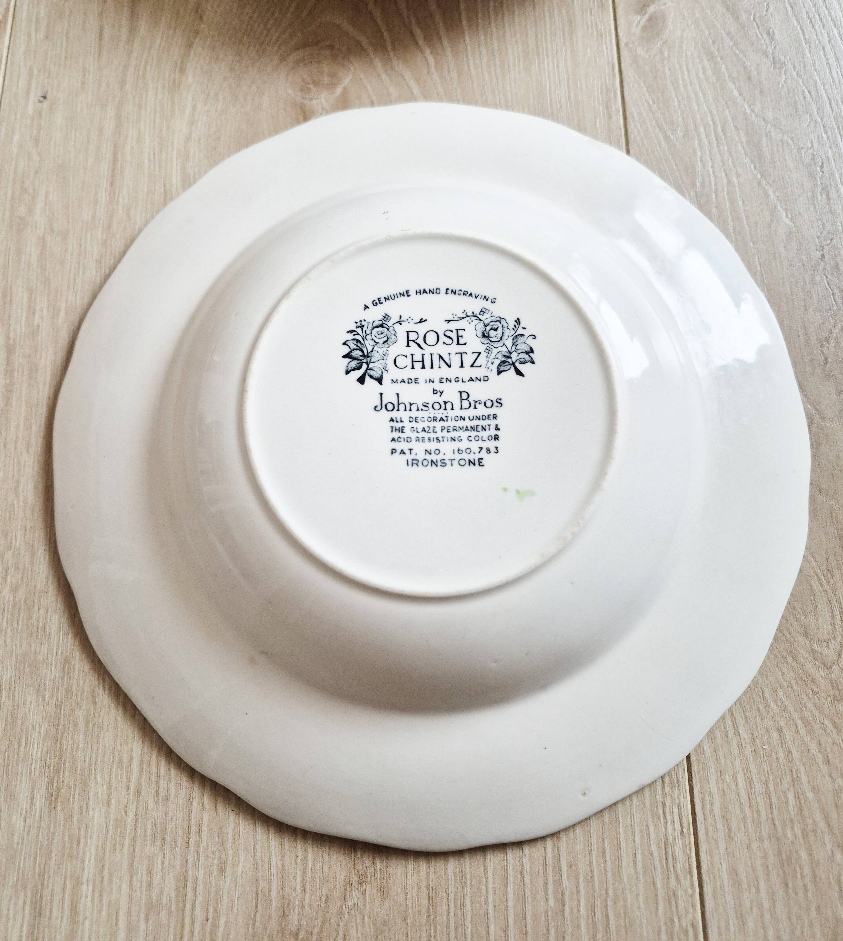 Deep plates (4) Johnson Brothers Rose chintz - Johnson Bros