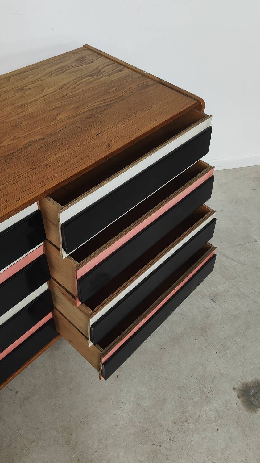 Commode U 453 pink by Jiri Jiroutek for Interier Praha 1961