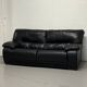 Black leather sofa — Italian postmodern design