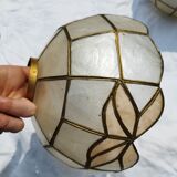 Set of 4 lampshade suspensions in mother-of-pearl