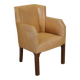 Vintage armchair in faux leather and painted beech, Italy, 1930s-1940s.