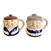 Lot 2 Tasses Mugs Grand Père Grand Mère Character Mug Humoristique Dragimex