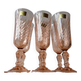 Vintage French Rosaline Champagne Glasses from the 1970s