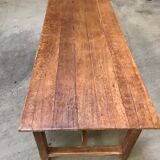 Old oak farm table in crisscross