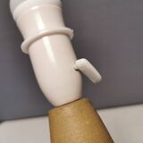 Handmade Beautiful partially glazed table lamp from Danish Søholm Ceramics, 1970s.
