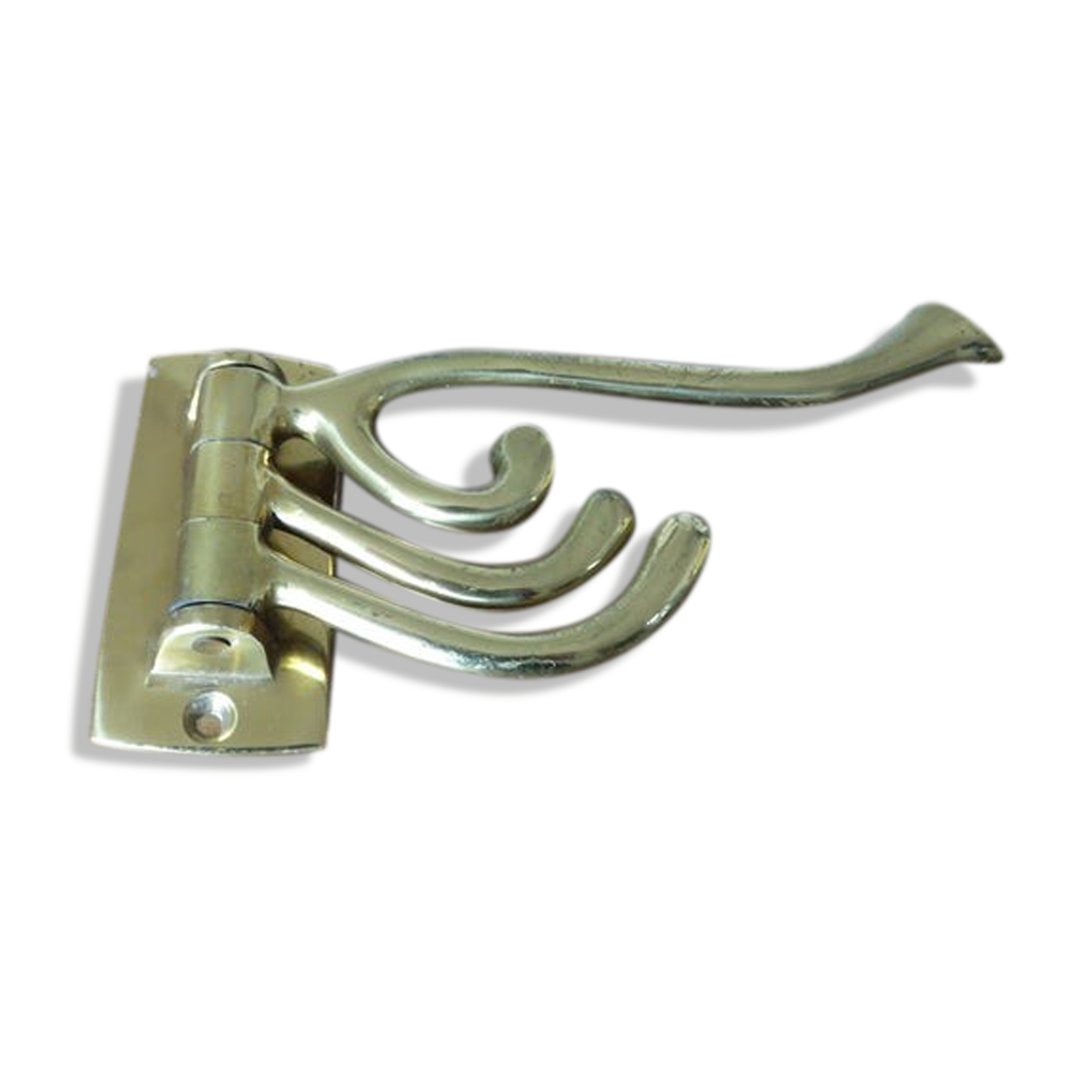 70s brass swivel coat door