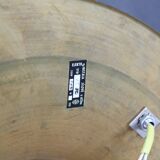 Pair of mid-century brass flush mount lights, 1970s