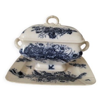 Antique set of rectangular dish and soup tureen – Mouzin-Lecat & Cie