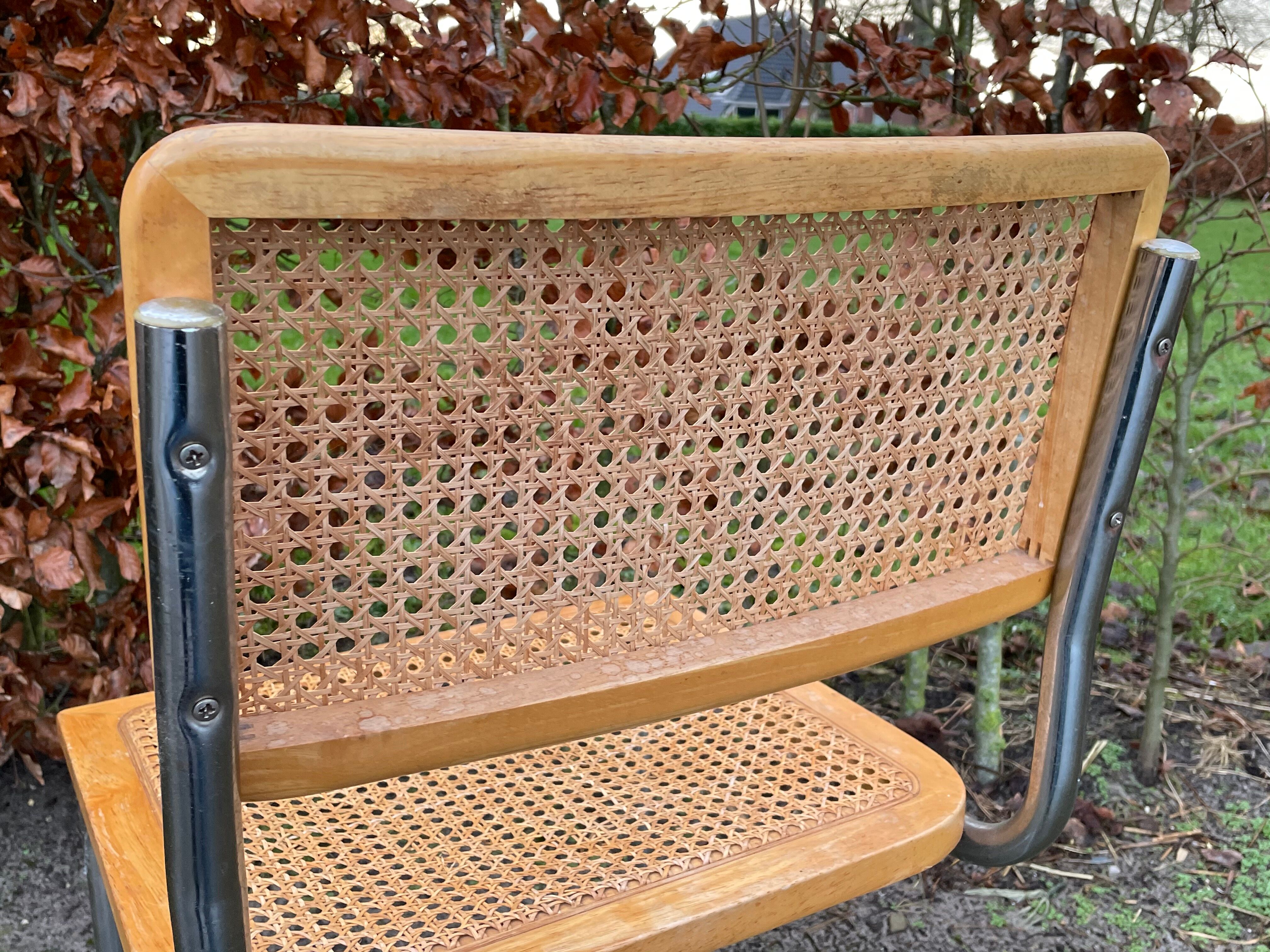 Lot of 2 chairs model Cesca by Marcel Breuer