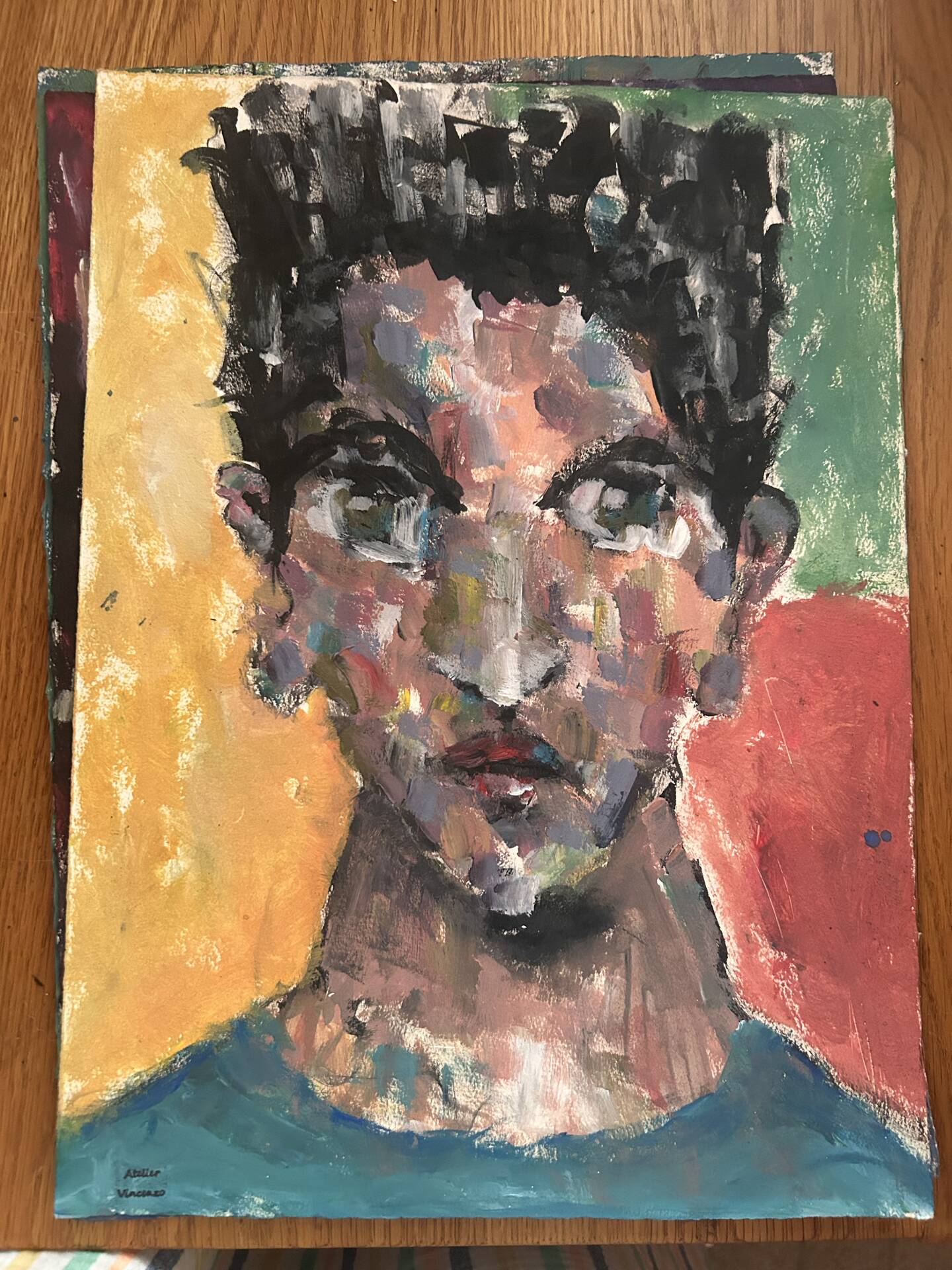 Tableau contemporain portrait d’homme