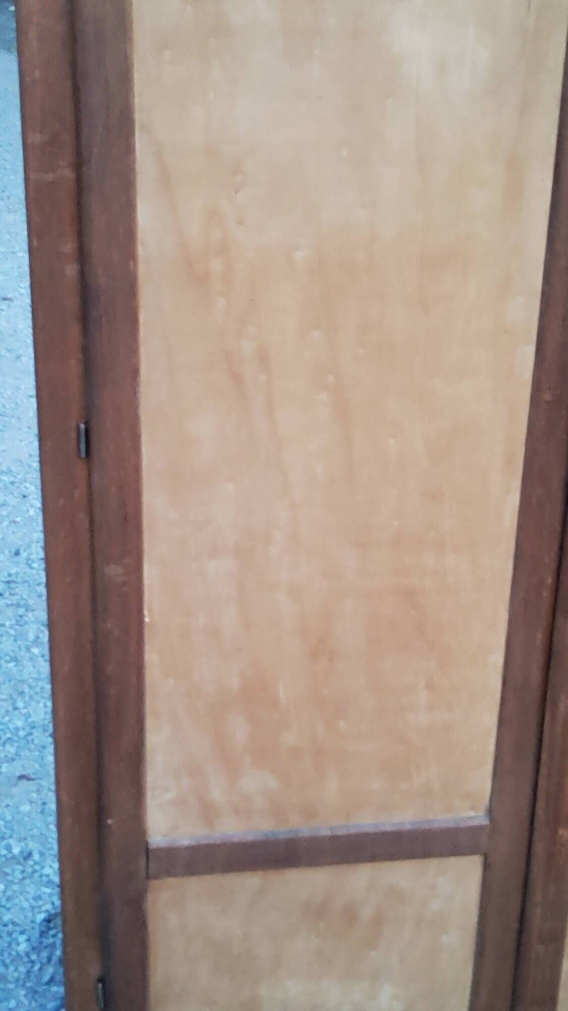 Parisian 2-door wardrobe in oak and poplar from the 1950s