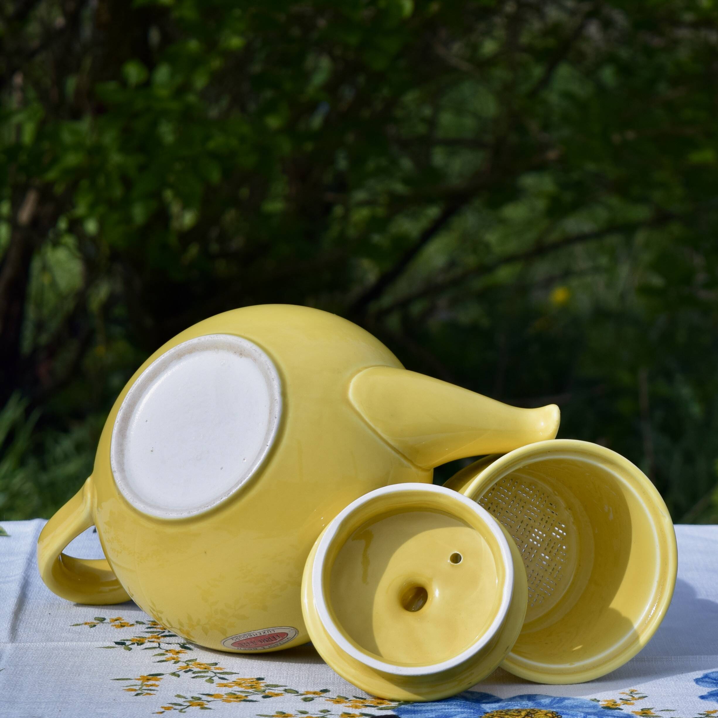 Cafetière ou Théière vintage en céramique Villeroy et Boch Luxembourg - Gamme Terre à Feu - 1960.