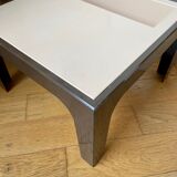 Beige and brown coffee table