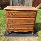 Vintage neo-Louis XV chest of drawers in solid walnut with 3 drawers