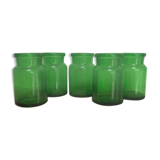 Green apothecary pots