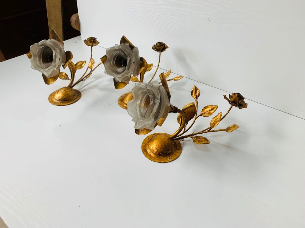 Wall Lamps Wall Lamps Lamp Roses Hollywood Regency Design 50s