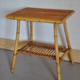 Vintage bamboo side table