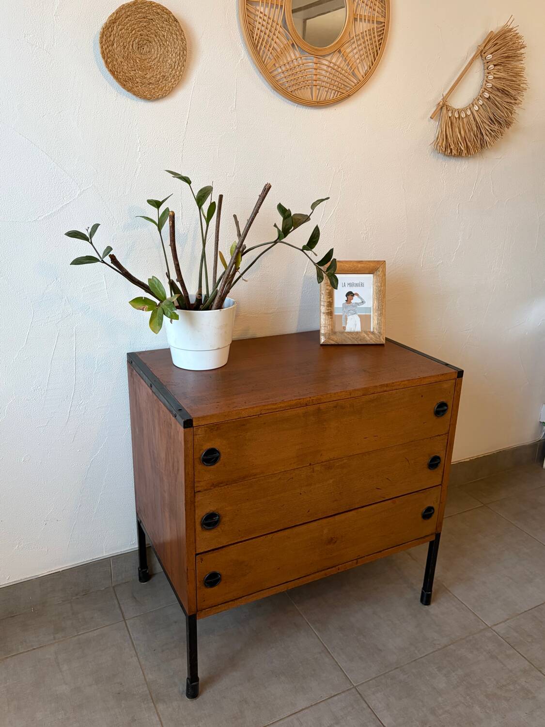 Vintage chest of drawers from the 1960s.
