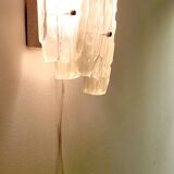 Vintage lucite wall lamp in ice glass model 1970s