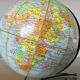 World map, terrestrial globe, Girard & Barrère edition, 1960s-70s