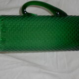 Vintage emerald green color glass pitcher