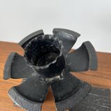 Vintage black wrought iron candle holder. 1960s/70s