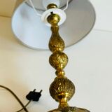 Lamp in brass solid and fabric