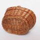 Panier rotin ligne rouge