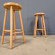 Alpine style chalet stools in wood, set of 9 - 1970s