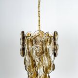 Smoked glass suspension by Murano, Kalmar, Austria, 1970s