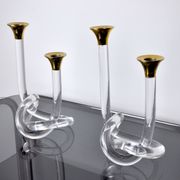 Pair of candle holders Dorothy Thorpe, lucite, 1970