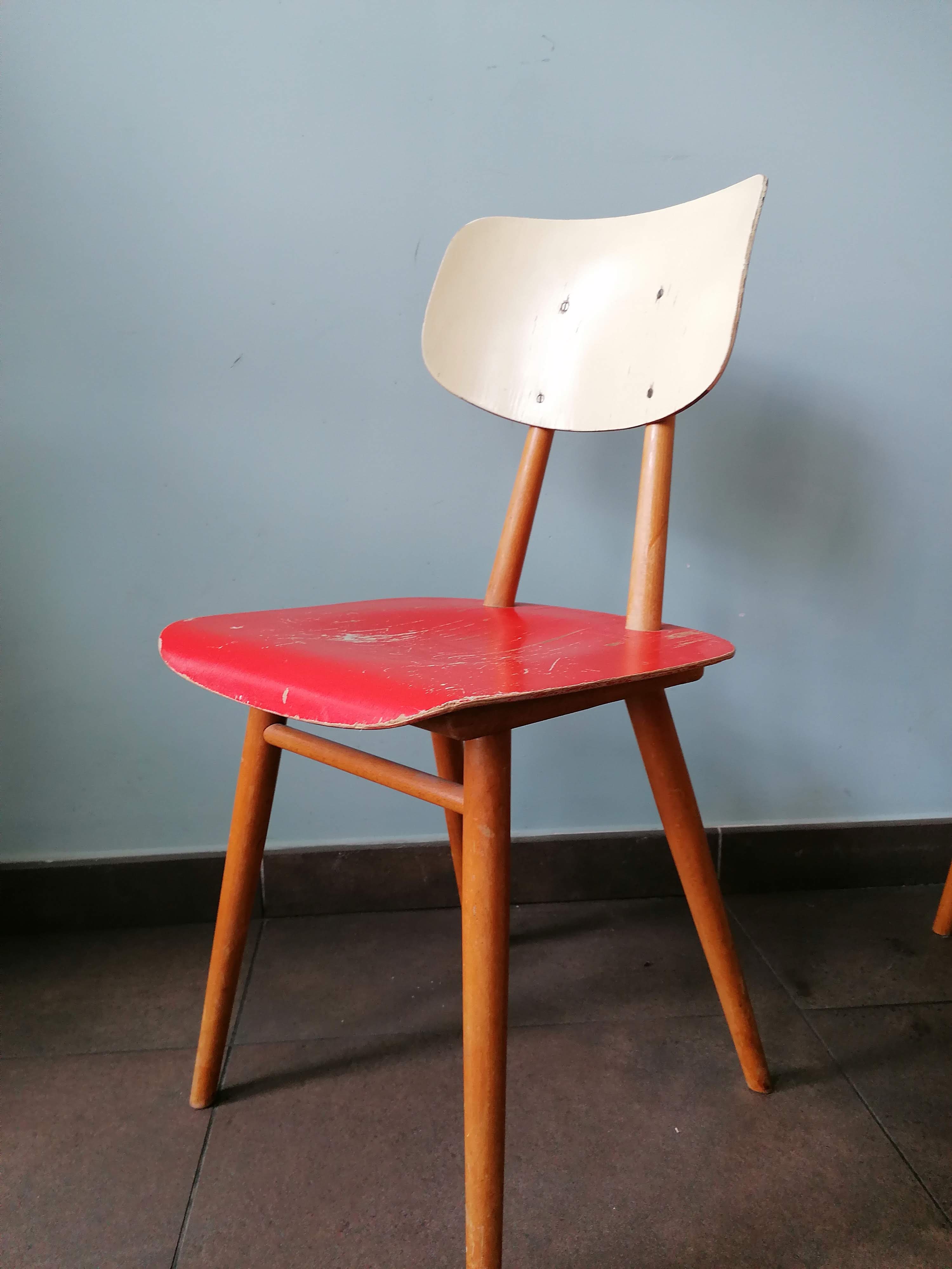 Set of 2 chair Ton (Thonet)ex Czechoslovakia, 1960