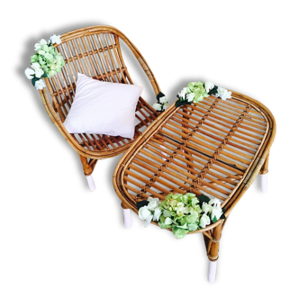 Flourishing rattan lounge