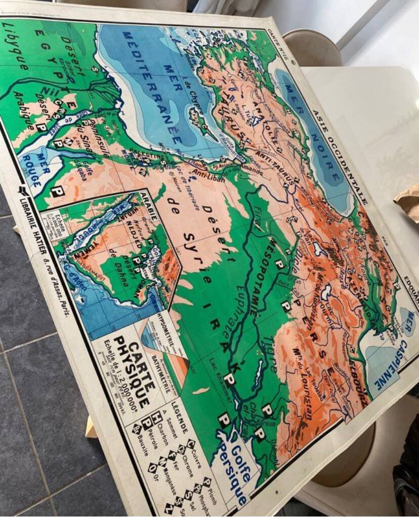 Old map school West Asia (n 16 bis) - Edouard Bruley