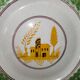 Nevers earthenware plate? XIXth Century with palace decoration