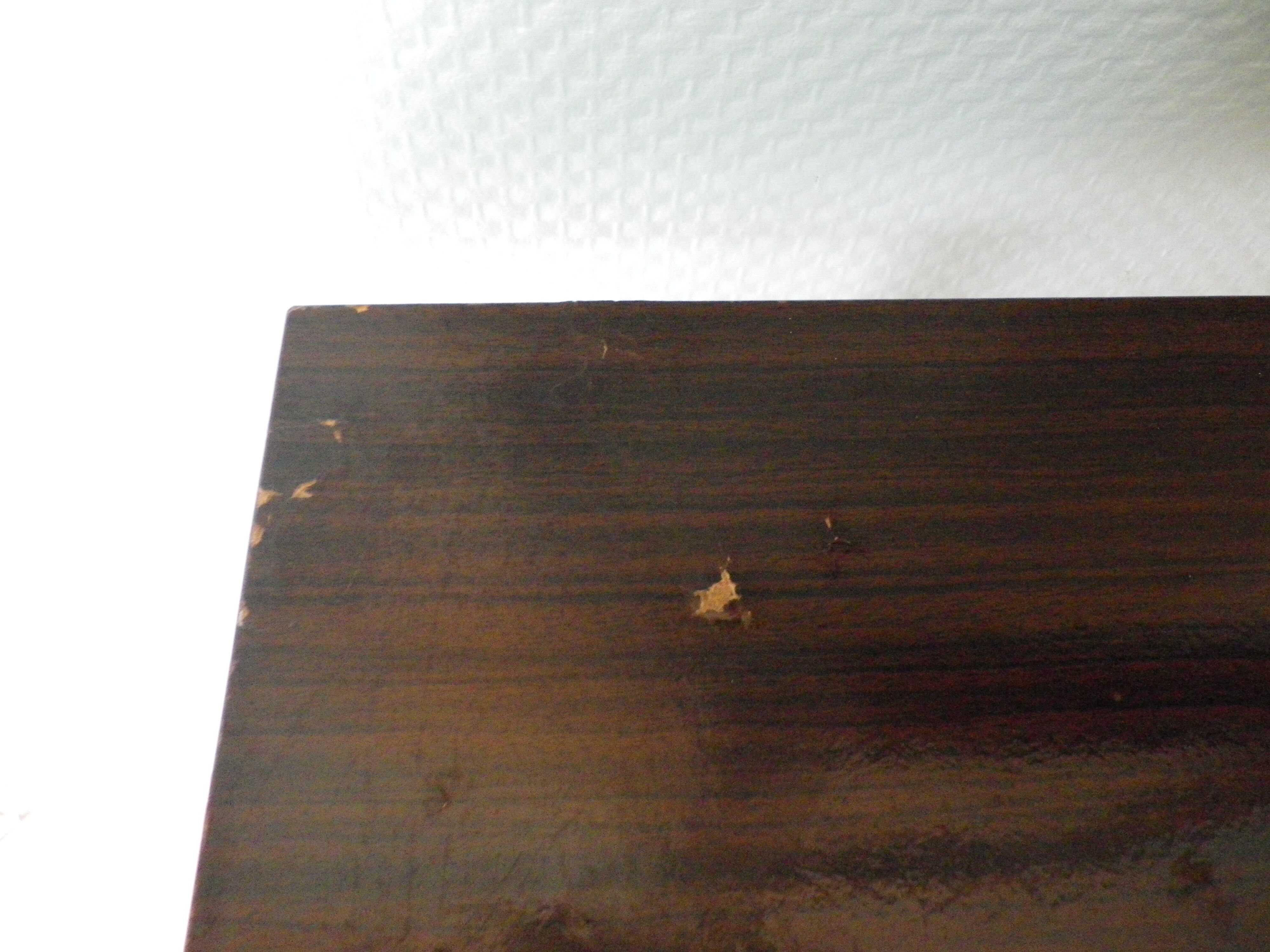 Formica TV cabinet, 2 trays, on atypical curved casters - 1960s