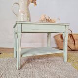 Antique table - patinated light green side table