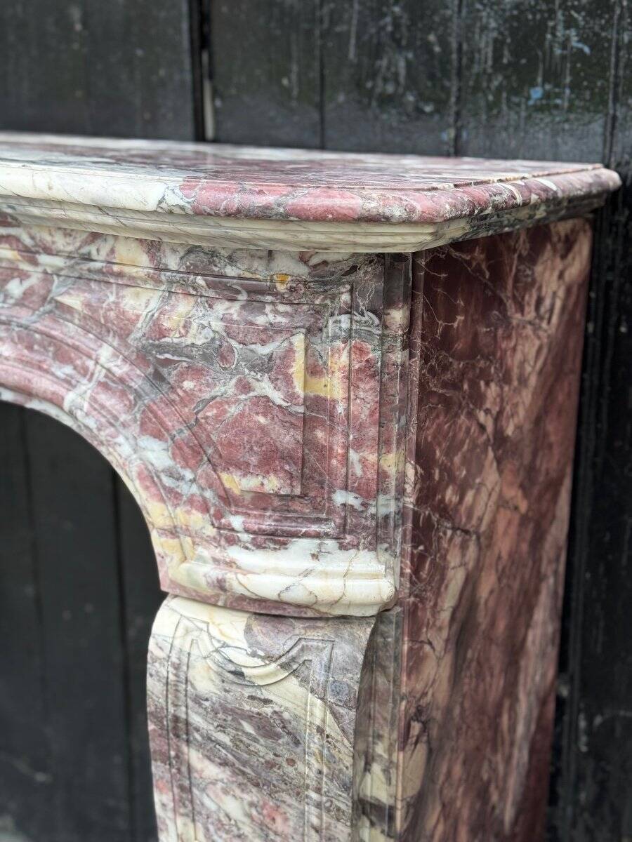 Regency Fireplace in Violet Breccia Marble, 18th Century