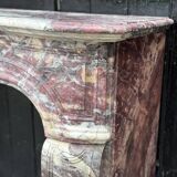 Regency Fireplace in Violet Breccia Marble, 18th Century