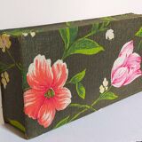 Box padded with old fabric