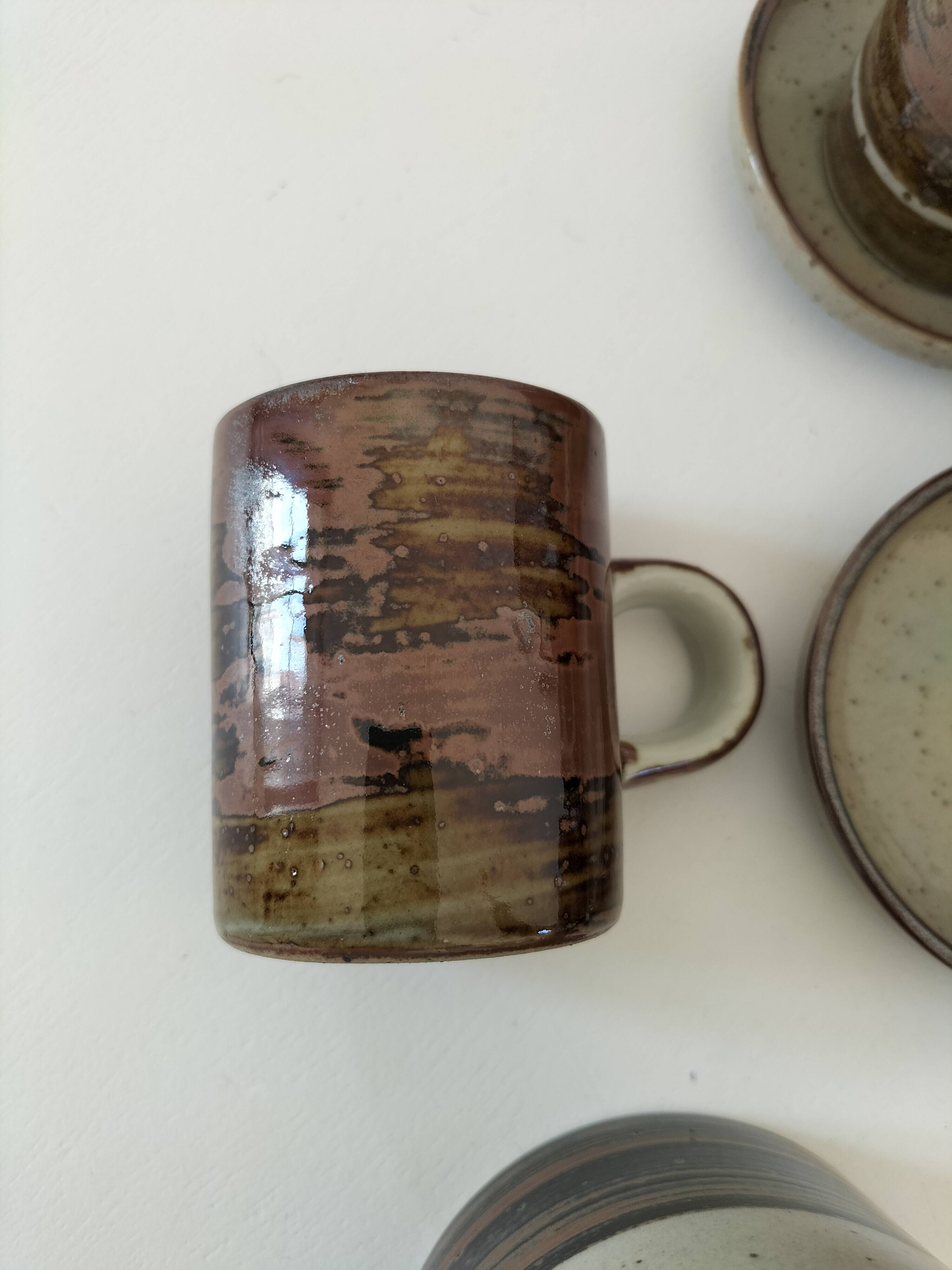 Vintage “Grès Paysan” glazed stoneware set