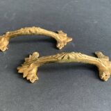 Antique Art Nouveau bronze furniture handle, 1900