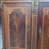 Buffet desserte Louis XVI en placage d'acajou et marqueterie de bois précie