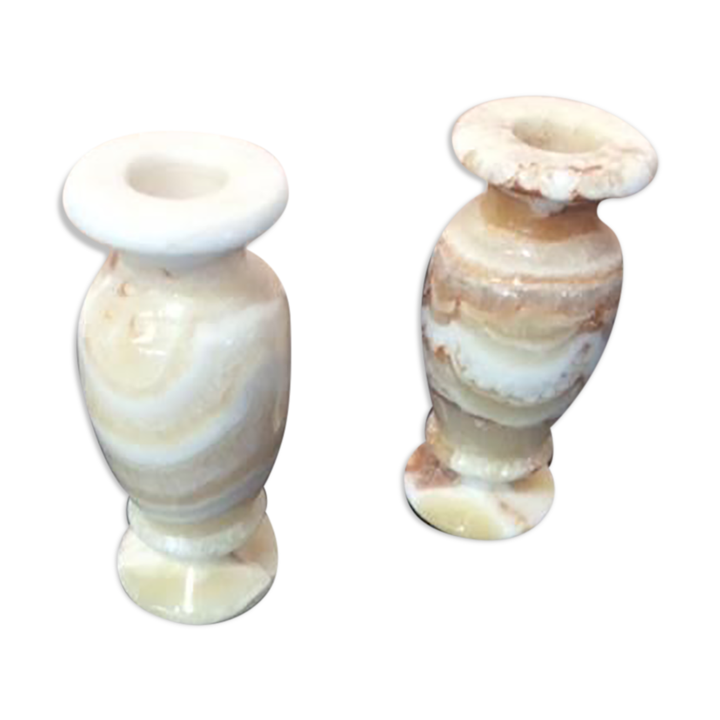 2 soliflore vases in onyx