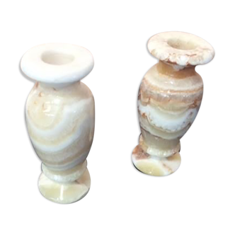 2 soliflore vases in onyx